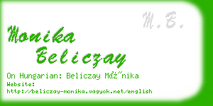 monika beliczay business card